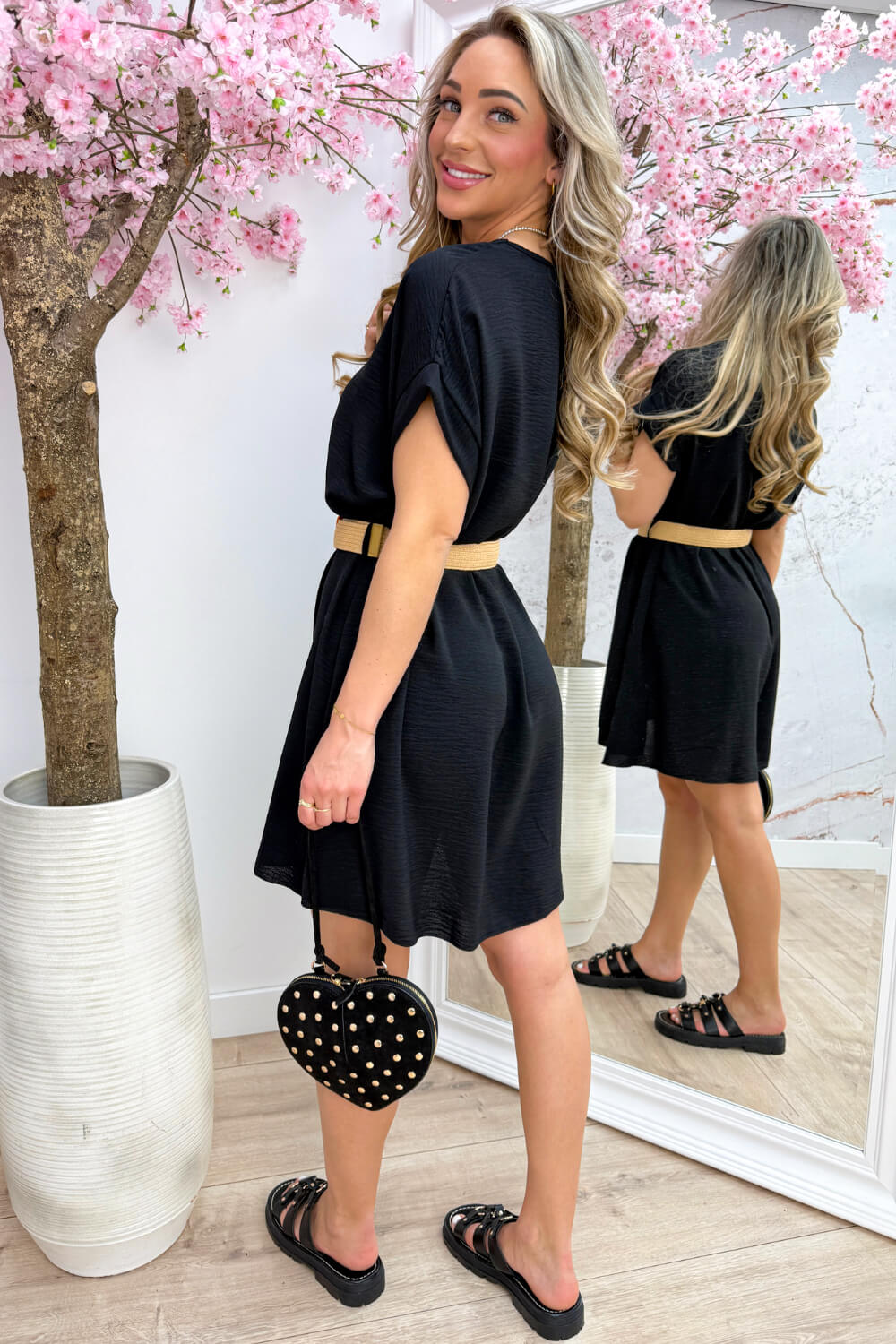 Portofino dress (Incl. riem) - Zwart