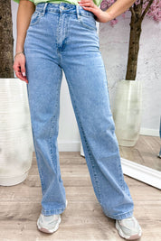 Heart pocket straight leg jeans - Jeans blue