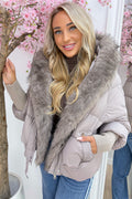 Snowflakes on my mind winterjas - Taupe