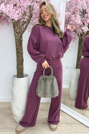 Lounge lover comfy co-ord - Bordeaux