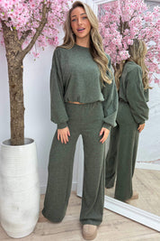 Lounge lover comfy co-ord - Army