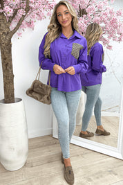 Inspired pocket blouse - Paars