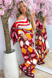 Malta silky co-ord - Bordeaux