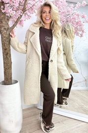 Snuggle up teddy trenchcoat - Beige