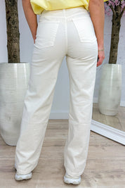 Everyday basic straight leg jeans - Beige