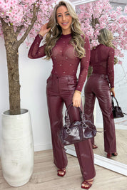 Sparkle season mesh body - Bordeaux