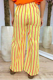 Striped flowy pants - Oranje