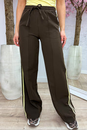 Yours to keep stripe pantalon - Geel