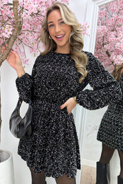 Holly jolly paillet dress - Zwart