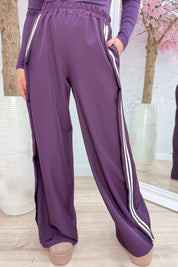 On the right track pants - Berry purple