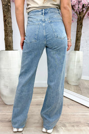 Laced straight leg jeans Y3367-2 - Jeans blue