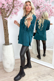 Beliebter Split Blazer - Benzin