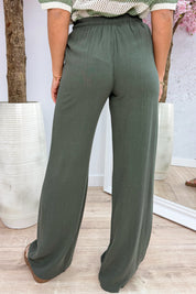 Most wanted linnen pants - Army