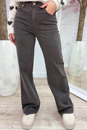 Wide leg jeans W3368-C - Bruin