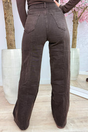 Seam to impress wide leg jeans - Bruin