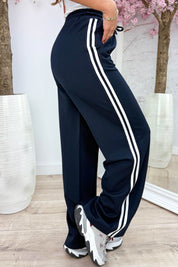 Comfy stripes pants - Navy