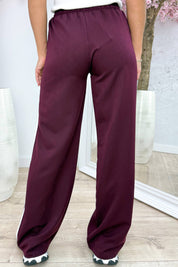 Comfy stripes pants - Bordeaux