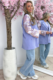 Pretty flower blazer - Lila