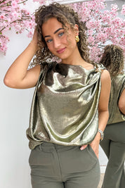 Shine Bright Gold Knot Top - oro