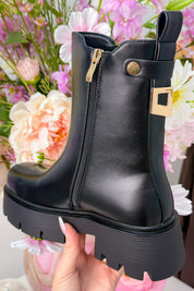 Chunky statement boots - Zwart