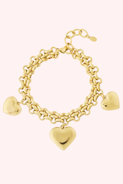 Amore amore amore armband - Goud