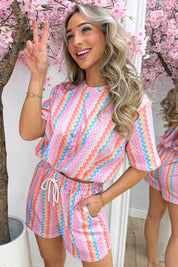 Zigzag color co-ord - Roze