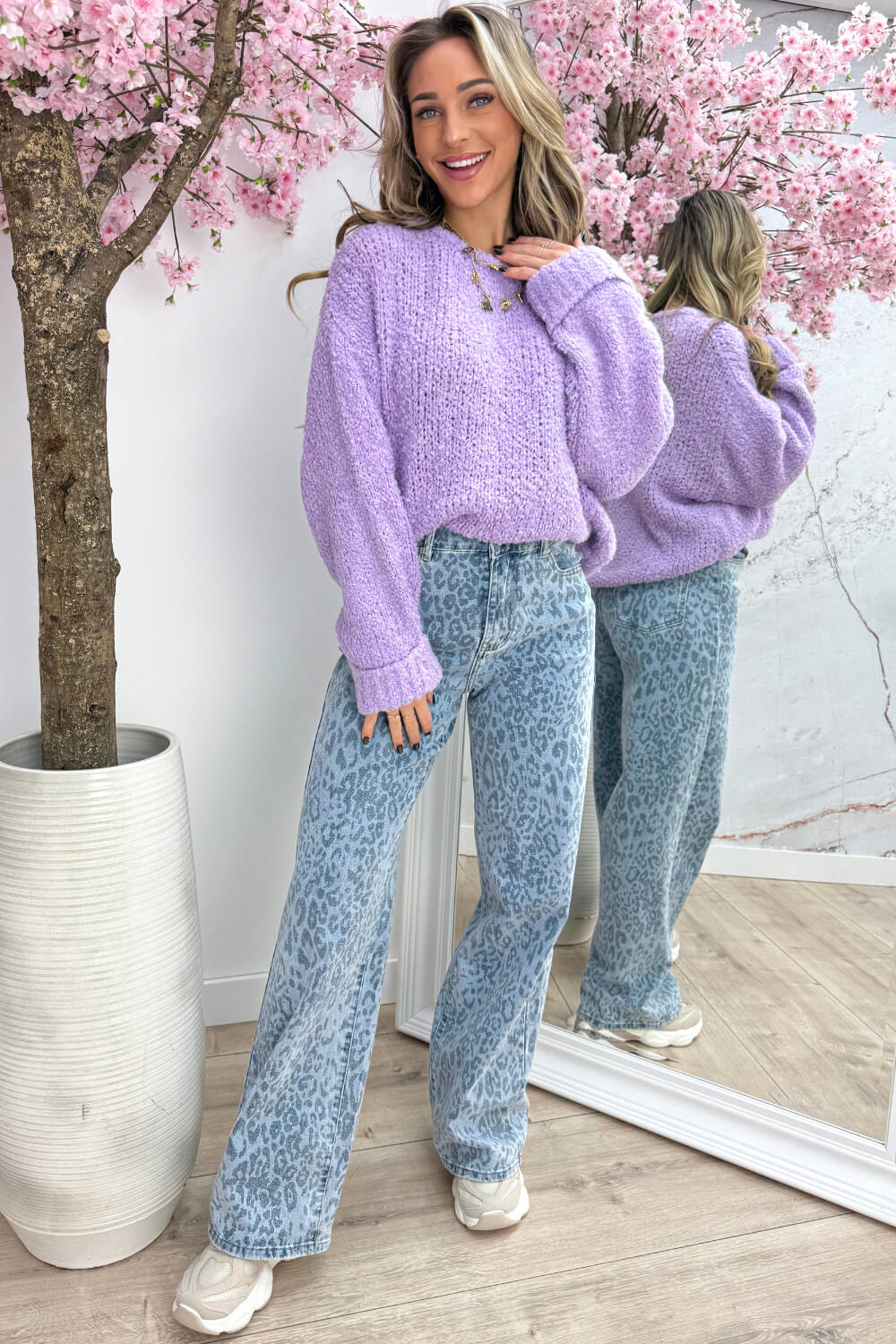 Cloudy days trui - Lila