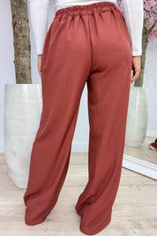 On the right track pants - Roest