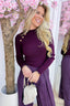 Buttoned beauty topje - Berry purple