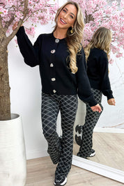 Pick your fave button topje - Zwart