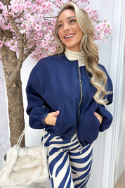 Soft trendy bomber - Navy