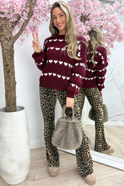 Made with love trui - Bordeaux