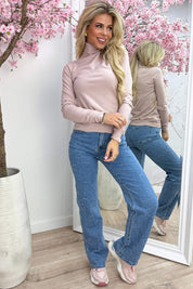 Best basic coll topje - Oud roze
