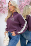 LA california zipper sweater - Berry purple