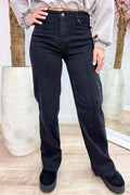 Walk the talk wide leg jeans - Zwart