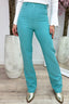 Straight leg trousers - Dk. mint