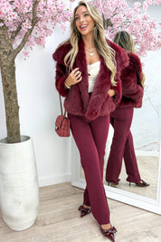 Furry feelings jacket - Bordeaux