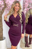 The girl with the golden touch dress - Berry purple