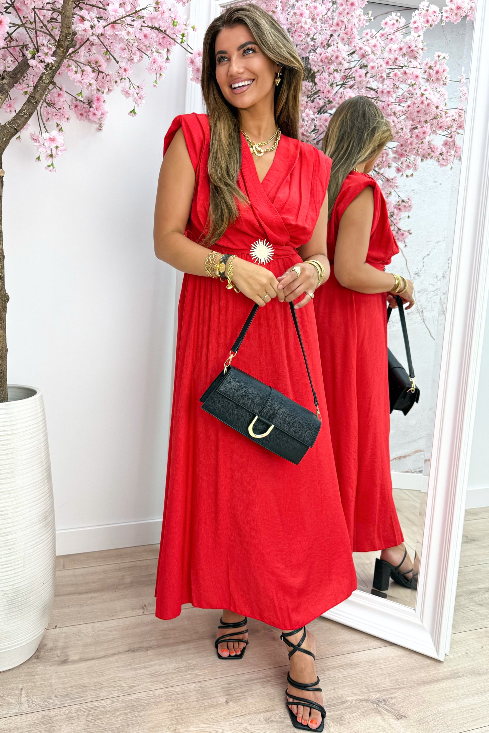 Golden sunrise dress - Rood