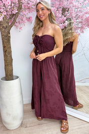 Tropical dream jumpsuit - Bordeaux