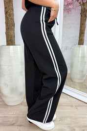 Just for you stripe pantalon - Zwart