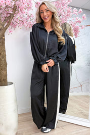 When silky meets toff co-ord - Zwart