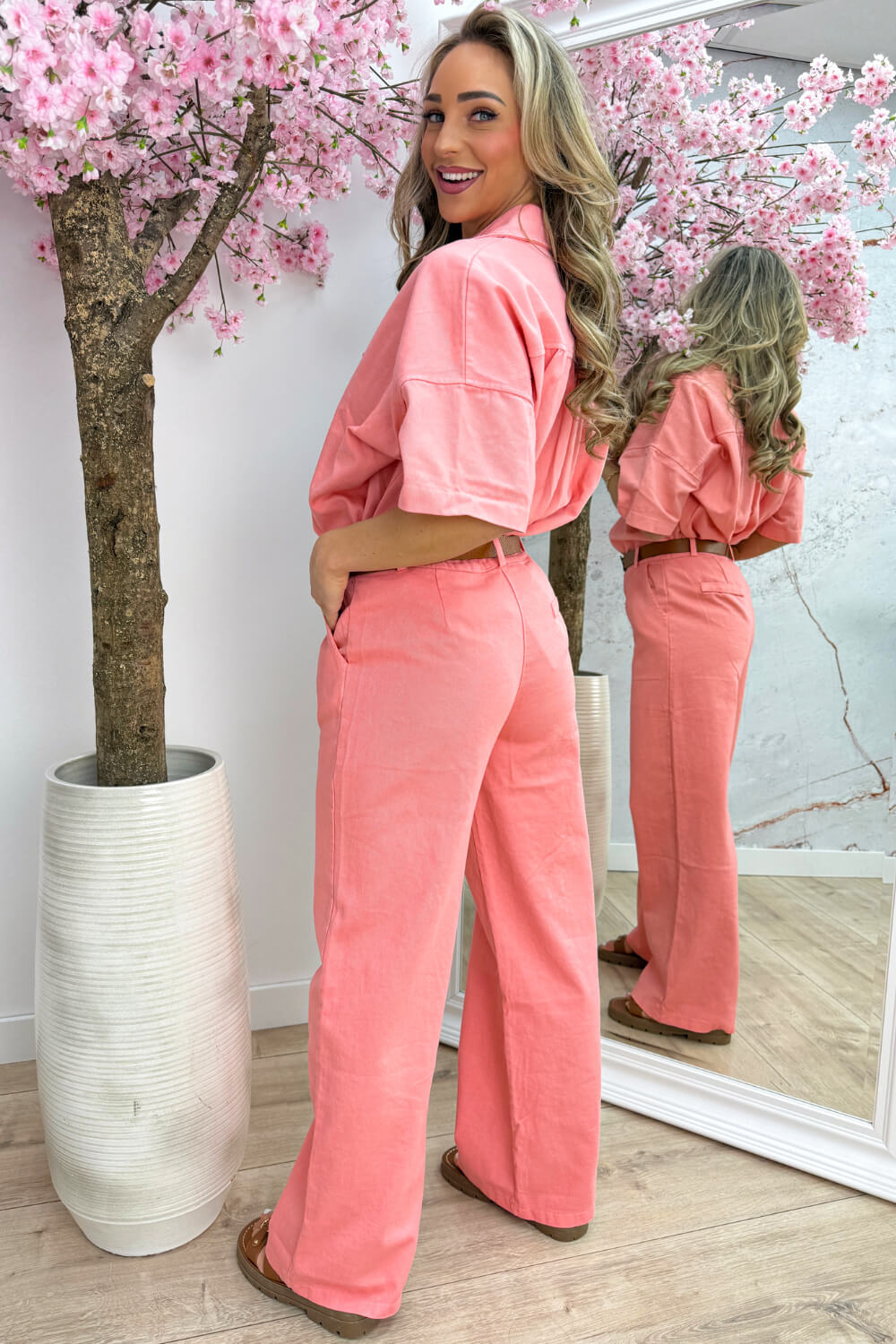 Denim days blouse - Koraal