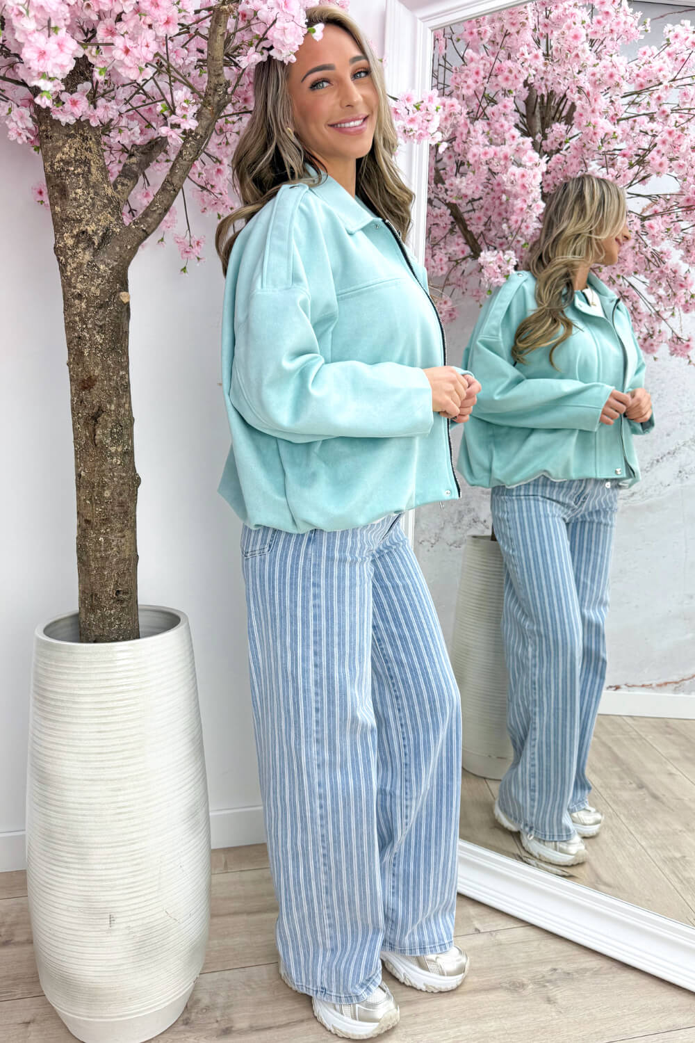 MWL Suede look bomber - Mint