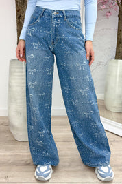 Bow wide leg jeans Z2518 - Jeans blue