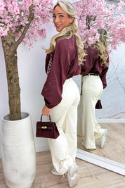 Daydream embroidery blouse - Bordeaux