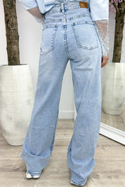 Glitter glam wide leg jeans - Jeans blue