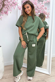 Perfect embleem comfy co-ord long - Army