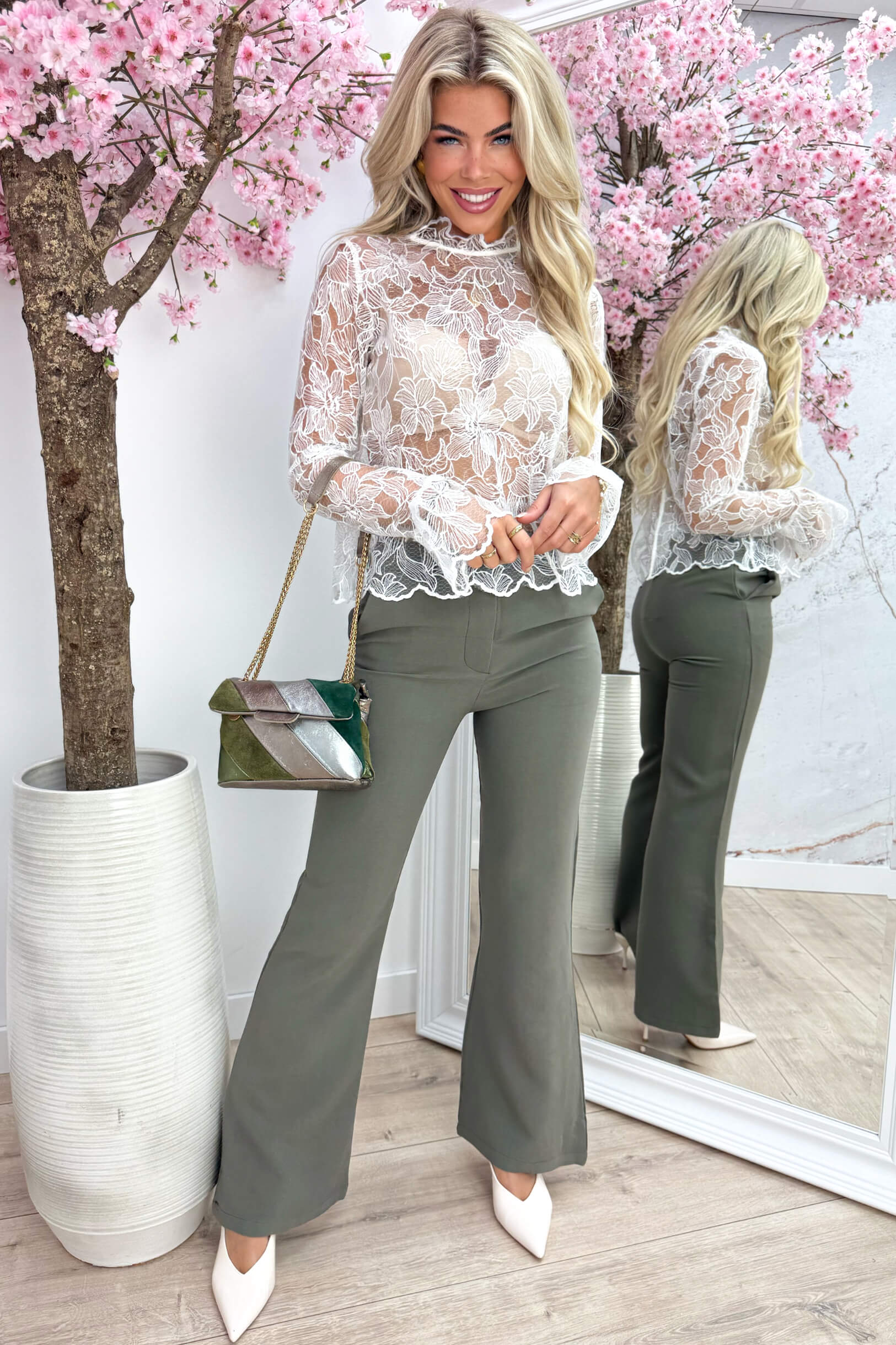 Blooming Cutie Paillet Top - White