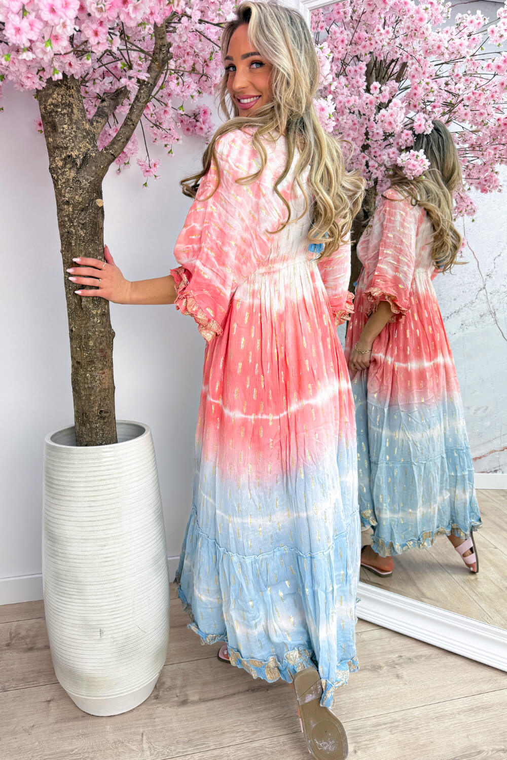 Havana beach dress - Koraal